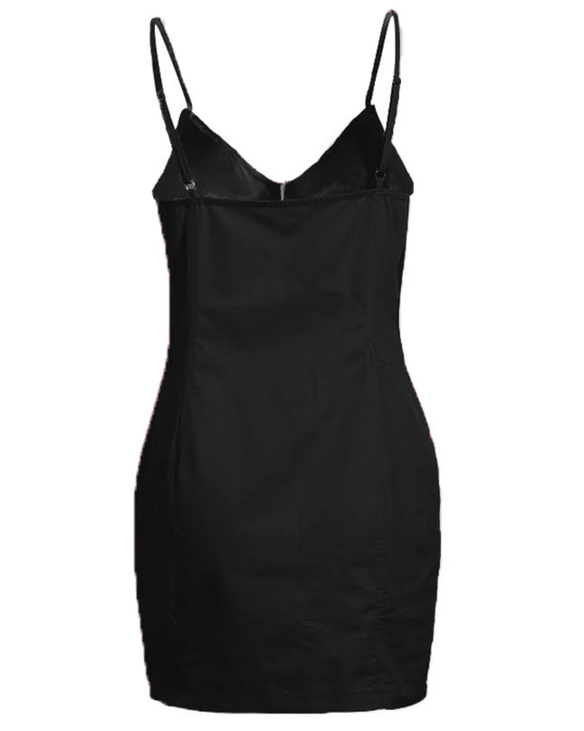 Zip-Front Bodycon Mini Dress – Plus Size