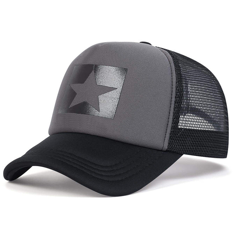 Five-pointed Star Letter Printed Sponge Baseball Hat