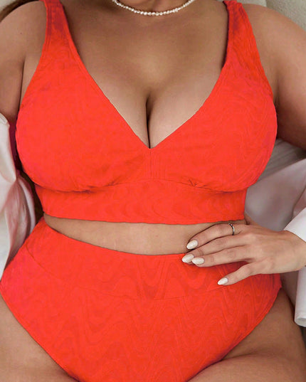Women's Halter Strap Plus Size Split Bikini