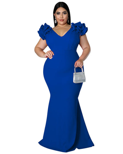 European And American Fashion Plus Size Women Backless Dress