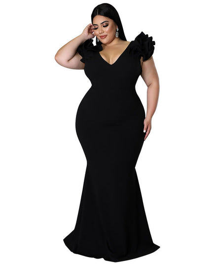European And American Fashion Plus Size Women Backless Dress