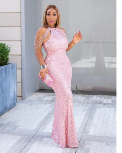 Plus Size Sequin Off Shoulder Bodycon Party Dress