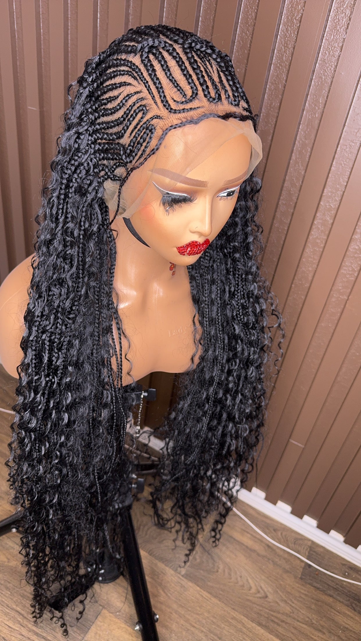 French braided boho braided wig