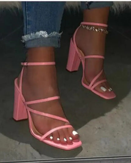 Fashion Women's Sandals and Slippers with Thick Heel