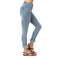 Fashion Style Fringed Leg Jeans