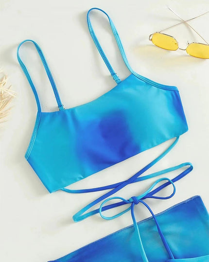 Criss Cross Ombre Bikini Set | ZAKAPOP