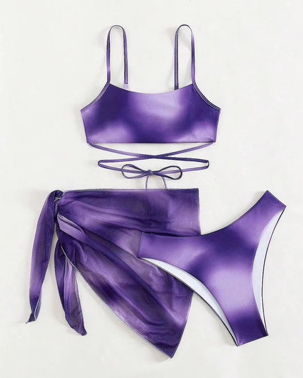 Criss Cross Ombre Bikini Set | ZAKAPOP