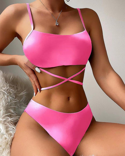 Criss Cross Ombre Bikini Set | ZAKAPOP