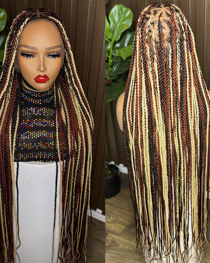 Knotless braided wig mix