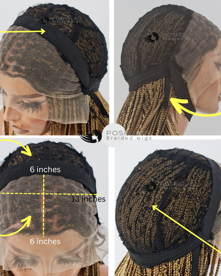 Cornrow Braids Lace Front Wig 13 By 4 Hand Braided Ready To Ship