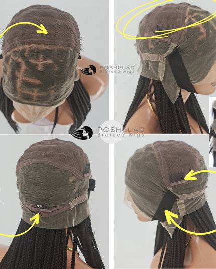 Maggie Destress Faux Locs Wig Glueless Full Lace 100 Percent Human Hair