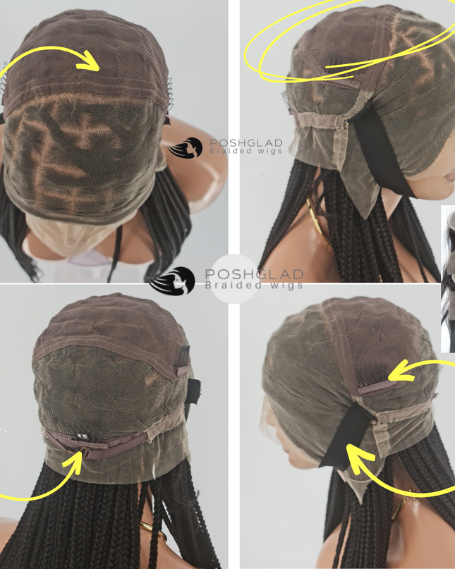 Maggie Destress Faux Locs Wig Glueless Full Lace 100 Percent Human Hair