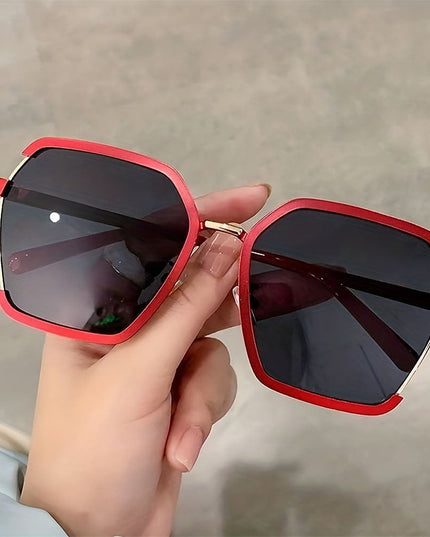Geometric Frame Fashion Casual Gradient Sunglasses | ZAKAPOP