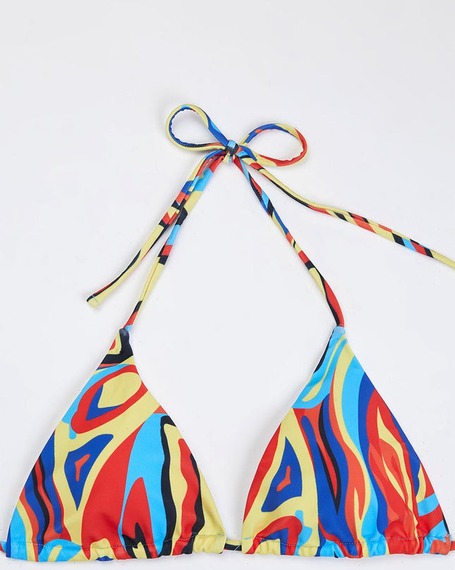 Gradient Tie-Dye Printed Three-Piece Swimsuit Set | ZAKAPOP