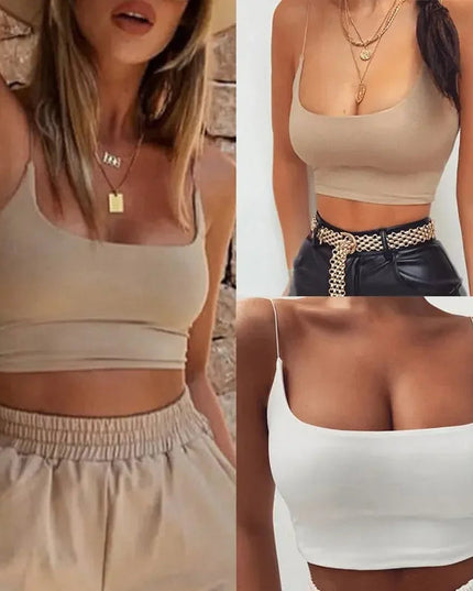 Womens Summer Camis Tanks Tops Sleeveless Cotton Bustier Unpadded Bandeau Bra Vest Crop Top Seamless Tees