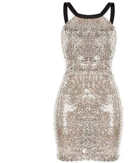 Sexy Backless Dress with Halter Neck for Parties