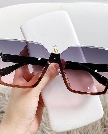 Half-Frame Metal Gradient Fashionable Sunglasses for Summer | ZAKAPOP