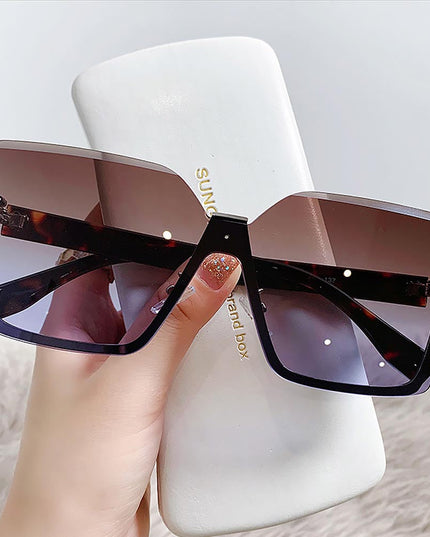 Half-Frame Metal Gradient Fashionable Sunglasses for Summer | ZAKAPOP