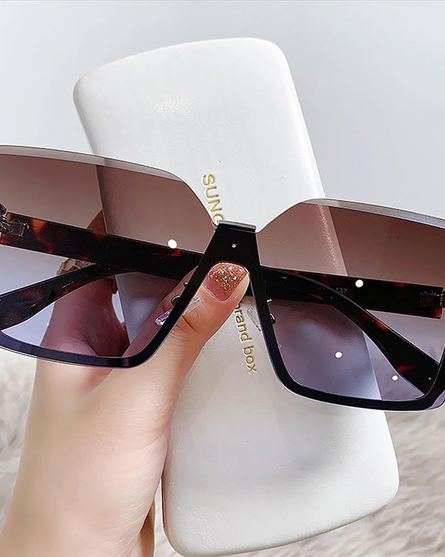 Half-Frame Metal Gradient Fashionable Sunglasses for Summer | ZAKAPOP