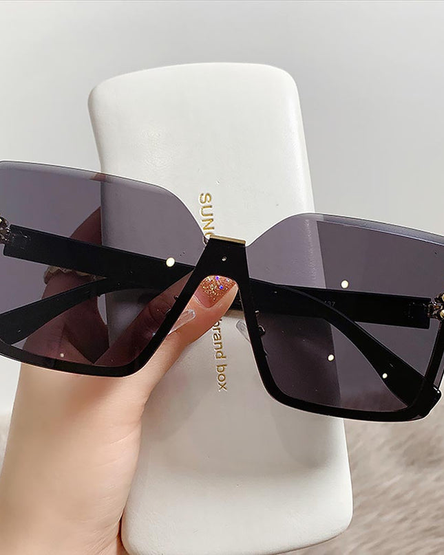 Half-Frame Metal Gradient Fashionable Sunglasses for Summer | ZAKAPOP