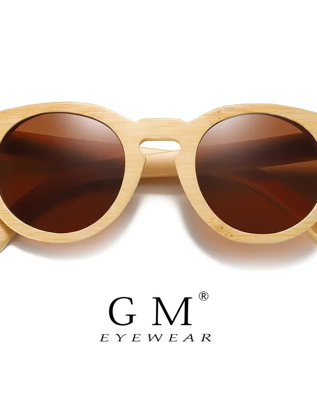 GM Natural Bamboo Sunglasses Women Polarized UV400 Brand Designer Classic Sun glasses Men Vintage Wooden Sunglasses S824
