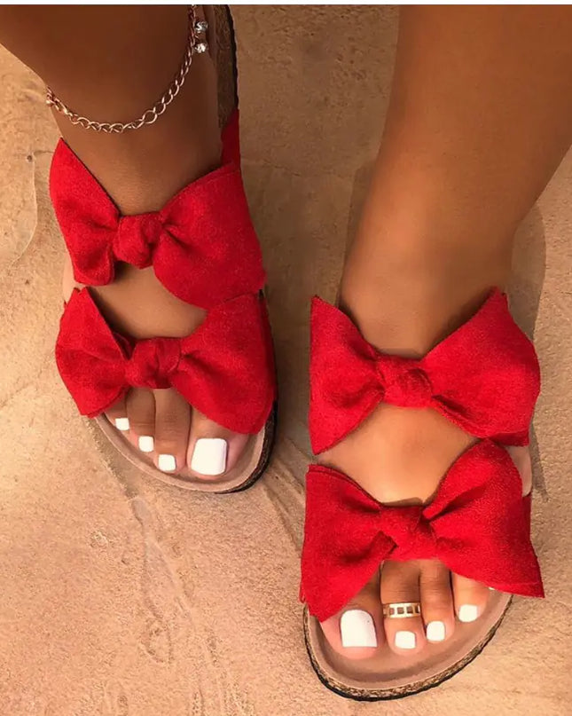 Bow Flat Women's Beach Sandals and Slippers