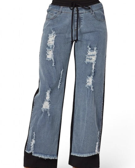 Still Got It Denim Jeans Sweatpants Mix