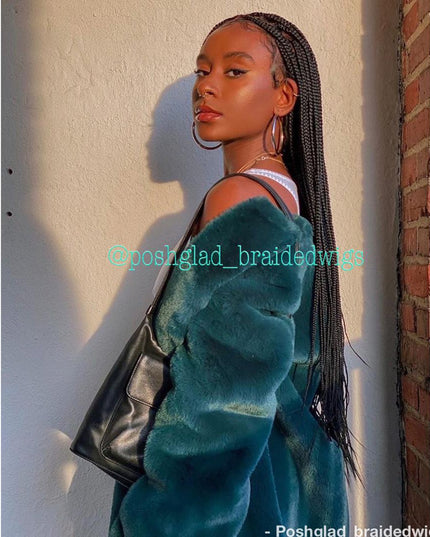 Solange Knotless Braid Wig Swiss Full Lace Glueless Color 1B