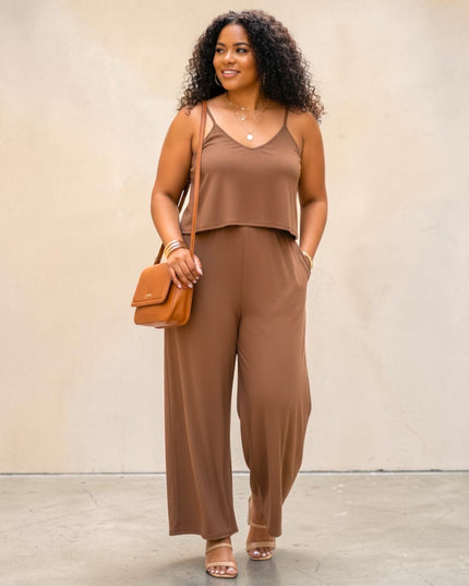 Women’s Plus Size Ribbed Jumpsuit