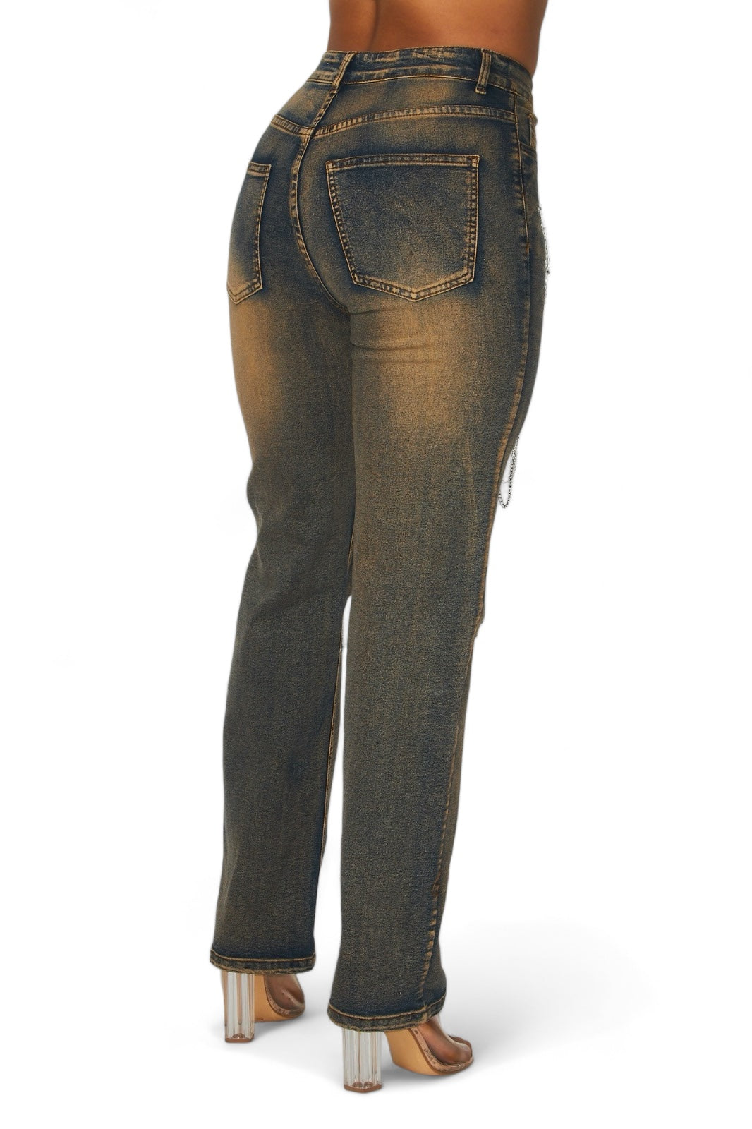 Dreaming Of You Rhinestone Fringe Denim Pant Jeans