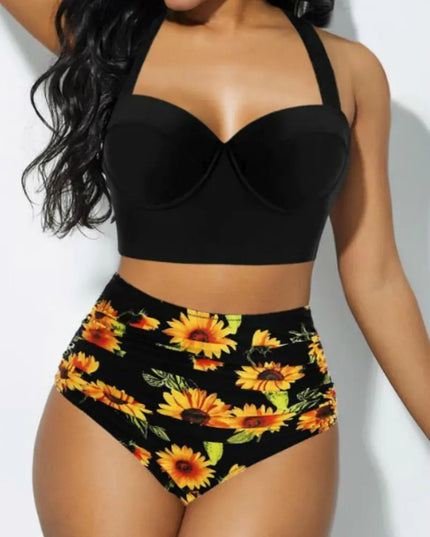 Women's Plus Size High Waist Sexy Bikini Swimsuit