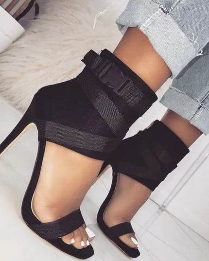 Summer New Peep-Toe Strappy High Heels