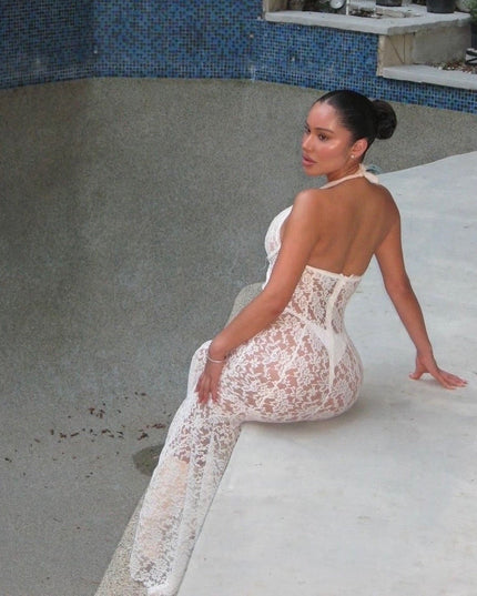 No Second Chance White Lace Maxi Dress