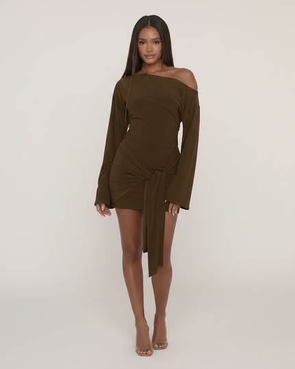 Drape One Shoulder Dress