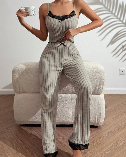 Love Sling Vest Pajamas Women Can Outer Wear Trousers Two-piece Suit