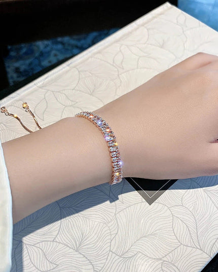 Rhinestone Bracelet Ins Fashion Shiny Adjustable Bracelet Women Jewelry