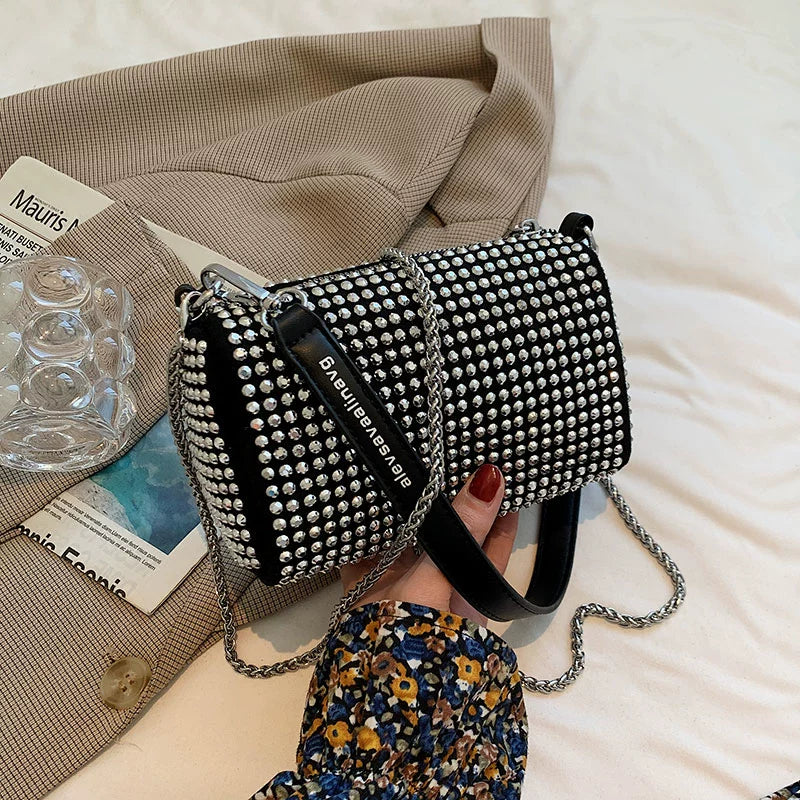 Fancy Rhinestone Bag | New Arrival Tide Fashion Underarm Bag & Full Diamond Crystal Handbag (Female Summer Crossbody)