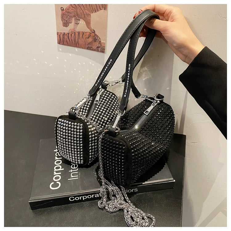 Fancy Rhinestone Bag | New Arrival Tide Fashion Underarm Bag & Full Diamond Crystal Handbag (Female Summer Crossbody)