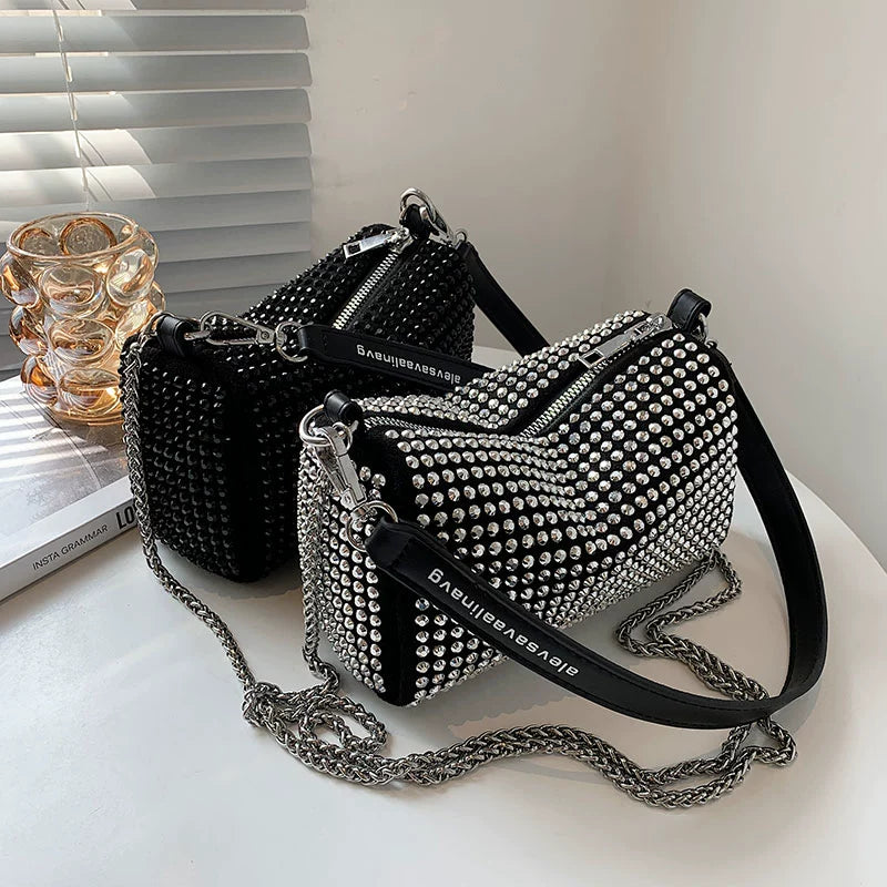 Fancy Rhinestone Bag | New Arrival Tide Fashion Underarm Bag & Full Diamond Crystal Handbag (Female Summer Crossbody)
