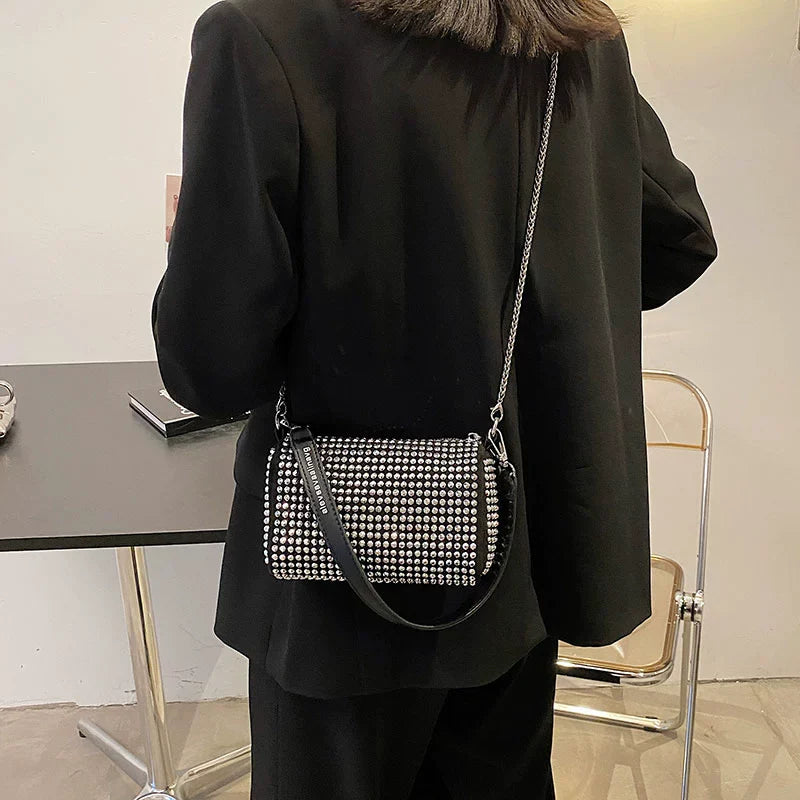 Fancy Rhinestone Bag | New Arrival Tide Fashion Underarm Bag & Full Diamond Crystal Handbag (Female Summer Crossbody)