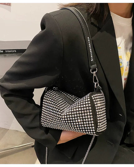 Fancy Rhinestone Bag | New Arrival Tide Fashion Underarm Bag & Full Diamond Crystal Handbag (Female Summer Crossbody)