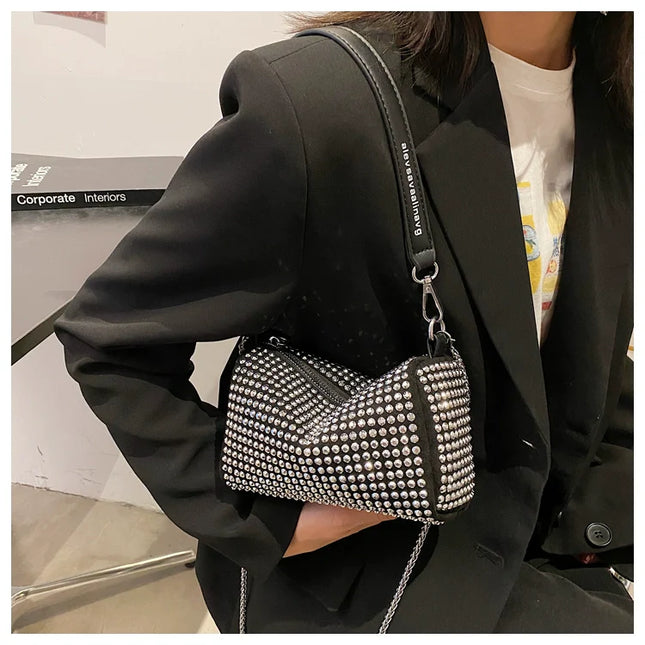 Fancy Rhinestone Bag | New Arrival Tide Fashion Underarm Bag & Full Diamond Crystal Handbag (Female Summer Crossbody)