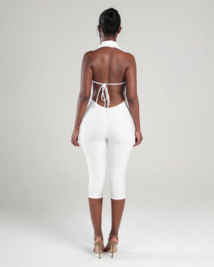 Backless Halter Slim Jumpsuit