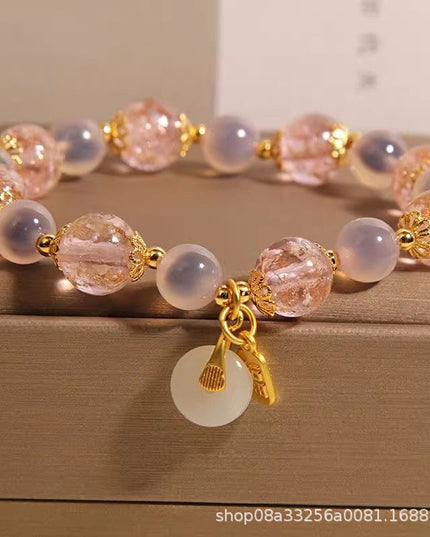 Natural Heart Agate Bracelet For Women
