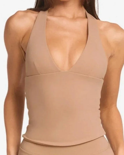 Woman Top Gym Impact Halter Top