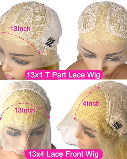 Honey Blonde Lace Front Wig Human Hair Wigs For Women Brazilian Hair Pre Plucked 30 32 Inch 13x4 Body Wave 613 Lace Frontal Wig