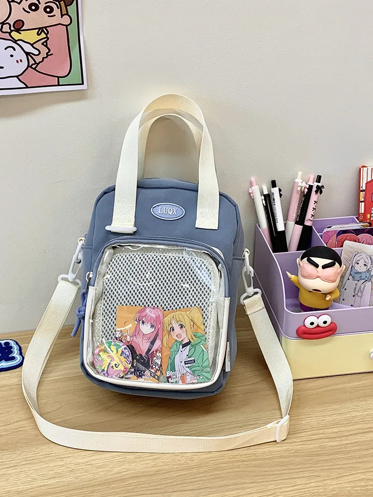 Casual Girl Ulzzang Ita Bag | Small Versatile Crossbody & Transparent Bar Chi Cute Shoulder Mobile Bag
