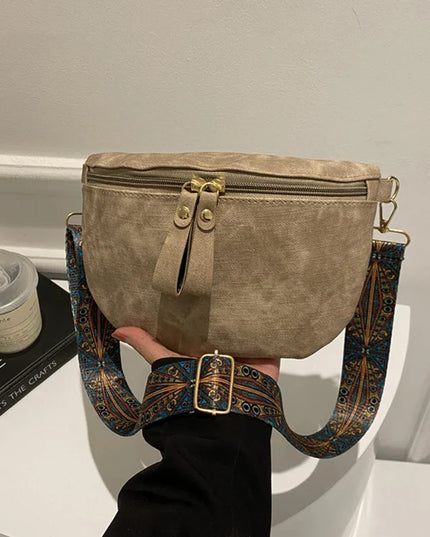 Stylish Hobo Solid Color Satchel | Luxury Designer Chest Bag & Women's PU Leather Waist Bags (Wide Strap Fashion Fanny Shoulder Pack)