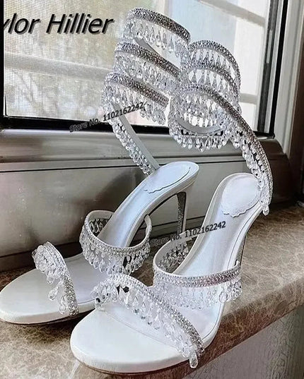 Elegant Designer Wrap Stiletto Heels
