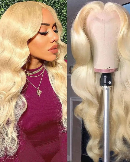 Honey Blonde Lace Front Wig Human Hair Wigs For Women Brazilian Hair Pre Plucked 30 32 Inch 13x4 Body Wave 613 Lace Frontal Wig